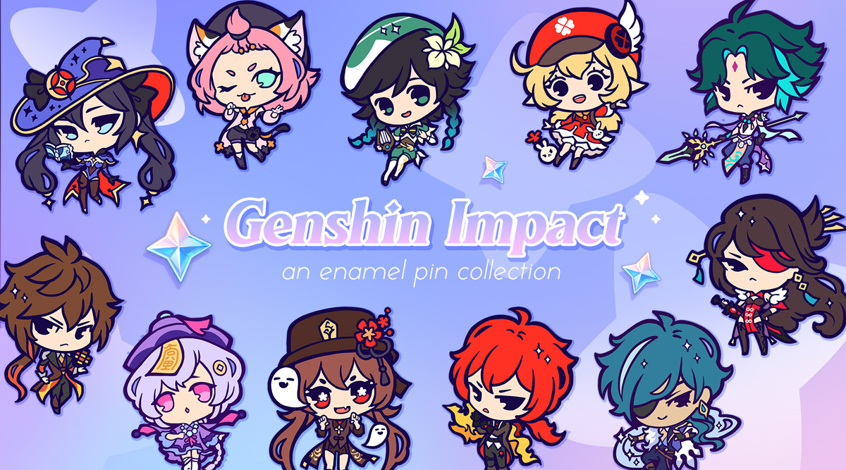 Genshin Impact Enamel Pin Collection