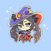 Load image into Gallery viewer, Mona Genshin Impact Character Gold Hard Enamel Pin