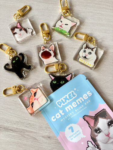 Pixel Cat Memes Gacha Bags