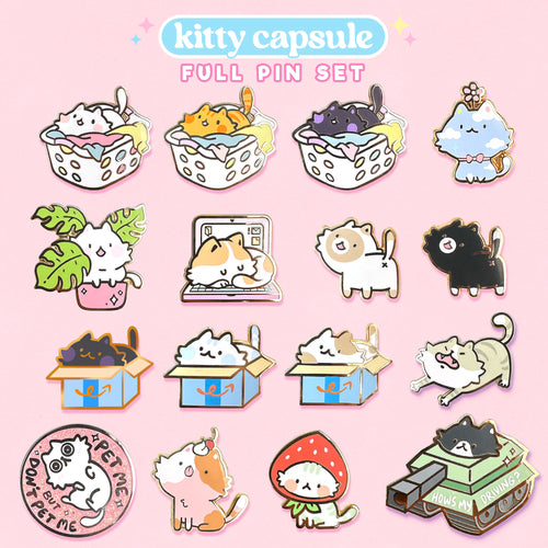 Kitty Capsule Enamel Pins