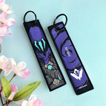 Load image into Gallery viewer, valorant omen agent embroidered jet tag keychain luggage tag