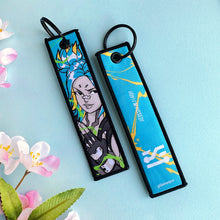 Load image into Gallery viewer, valorant neon agent embroidered jet tag keychain luggage tag