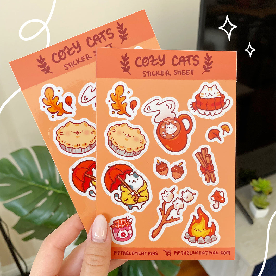 Cozy Cats Sticker Sheet