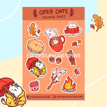 Load image into Gallery viewer, Cozy Cats Sticker Sheet
