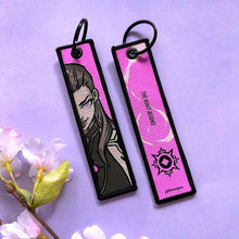 Load image into Gallery viewer, valorant reyna agent embroidered jet tag keychain luggage tag